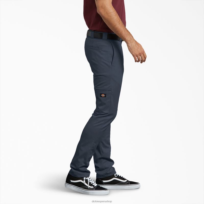 Dickies hombres pantalones de trabajo ajustados con doble rodilla azul marino oscuro dn 2JJ0B43 ropa de trabajo 2JJ0B43 Ropa de trabajo especial Dickies Peru shop Chaquetas Dickies lima Peru son
