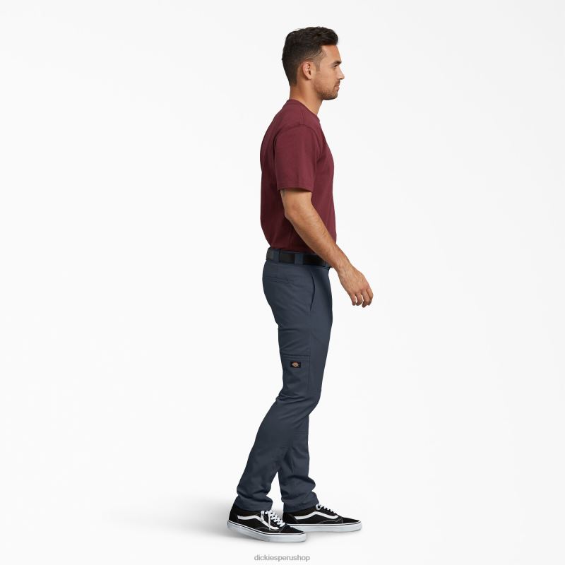 Dickies hombres pantalones de trabajo ajustados con doble rodilla azul marino oscuro dn 2JJ0B43 ropa de trabajo 2JJ0B43 Ropa de trabajo especial Dickies Peru shop Chaquetas Dickies lima Peru son