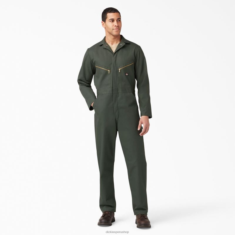 Dickies hombres overoles de manga larga combinados de lujo verde oliva og 2JJ0B1237 ropa de trabajo 2JJ0B1237 Ropa de trabajo especial Dickies Peru shop Chaquetas Dickies lima Peru son de
