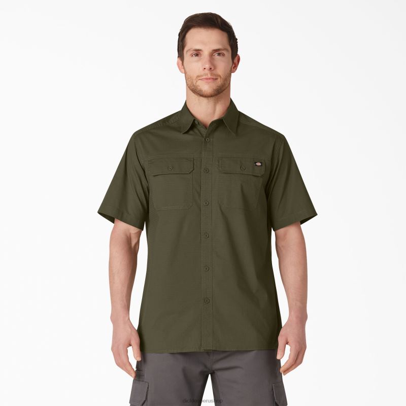 Camisa manga corta verde militar top