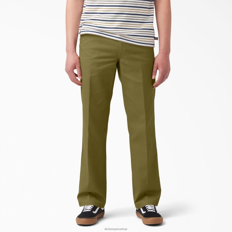 Dickies hombres pantalones de sarga de ajuste regular de skate musgo verde g2m 2JJ0B58 vestir 2JJ0B58 Ropa de trabajo especial Dickies Peru shop Chaquetas Dickies lima Peru son de estilo